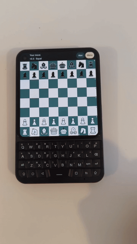 Square Chess gameplay on the Unihertz Titan 2 Elite