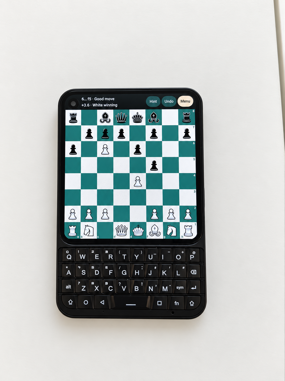 Square Chess running on the Unihertz Titan 2 Elite